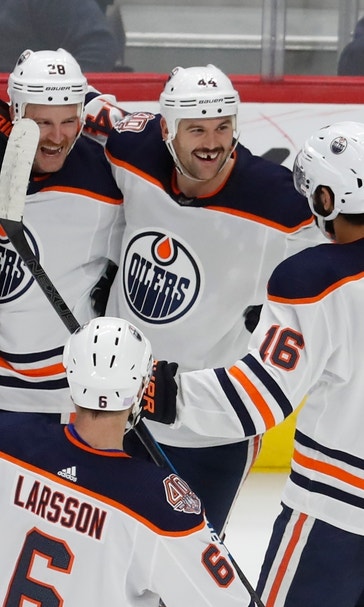 Brodziak scores twice, Oilers beat Red Wings 4-3